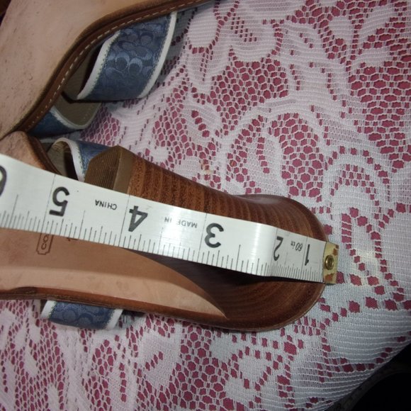 Coach Blue Logo Sandals Size 11 B (Medium) - Picture 5 of 7